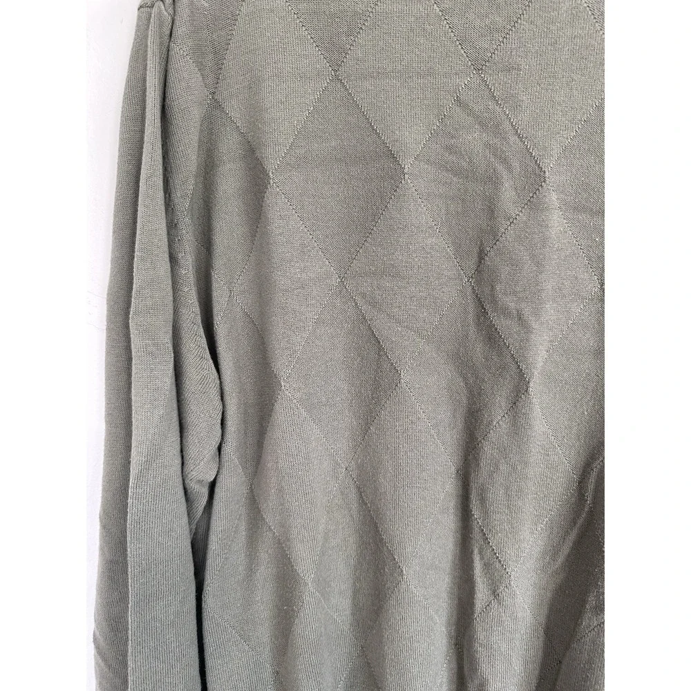 Vintage St. Johns Bay 90s Sweater Crew Neck 100% Cotton Olive Green Mens LARGE